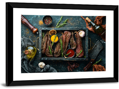 Charcuterie Tray with Dried Chicken Wall Art
