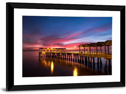 Twilight on Jekyll Island Pier Wall Art