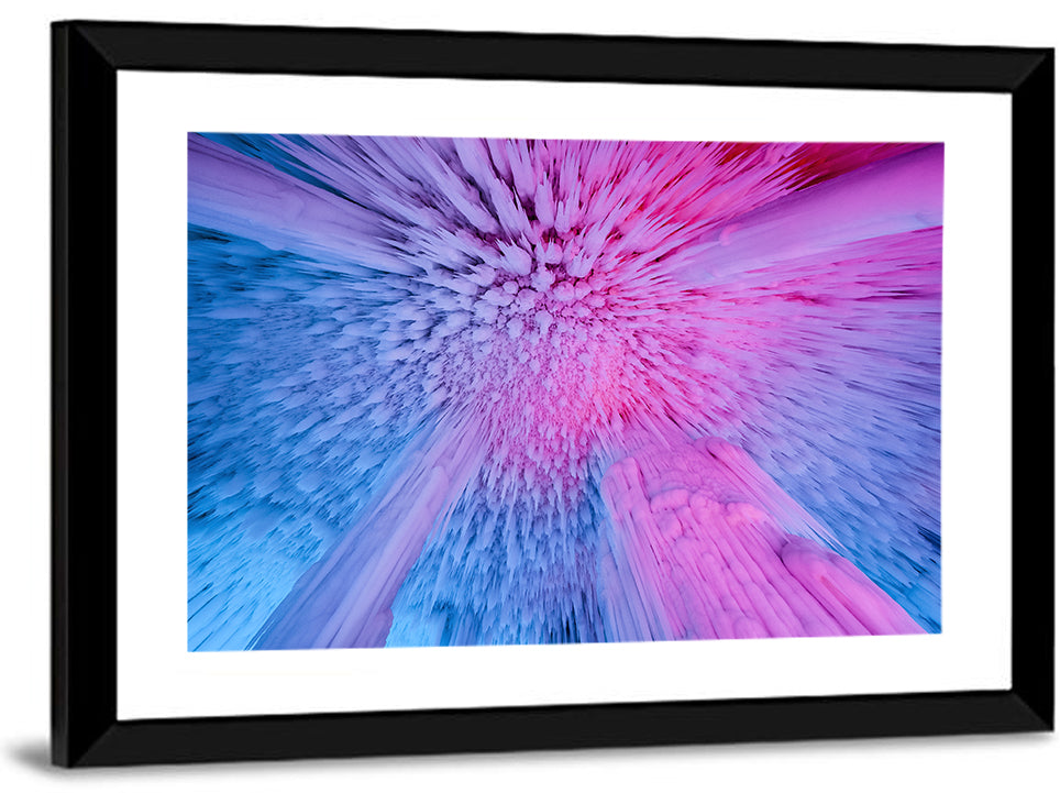 Ethereal Ice Cave Icicles Wall Art