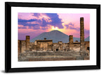 Pompeii Columns at Sunset, Mount Vesuvius Wall Art
