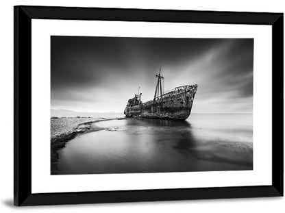 Dimitrios Shipwreck, Gytheio Wall Art