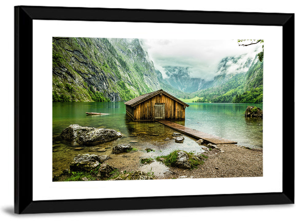 Obersee Boathouse at Königssee Wall Art