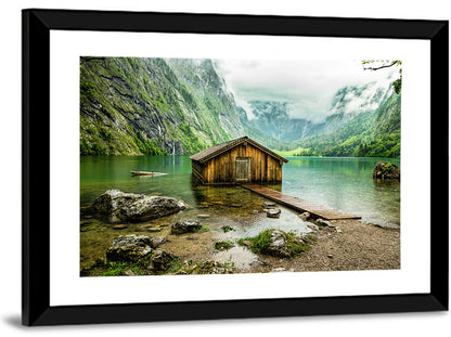Obersee Boathouse at Königssee Wall Art