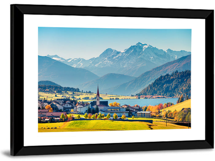 San Valentin Village Wall Art as a framed print