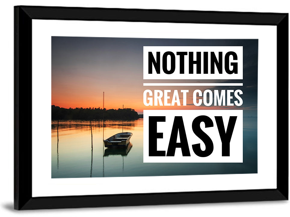 Nothing Great Comes Easy, Boat at Sunrise Wall Art