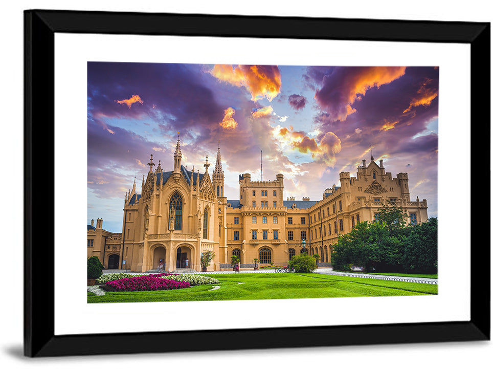 Lednice Chateau at Dusk Wall Art