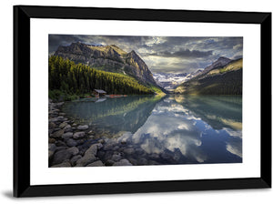 Cloudy Lake Louise Wall Art