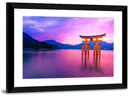 Miyajima Torii at Sunset Wall Art