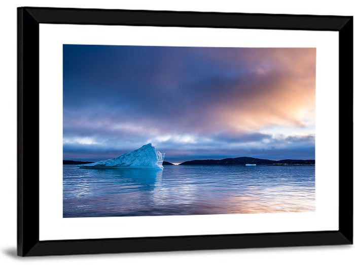 Disco Bay Iceberg Wall Art as a framed print