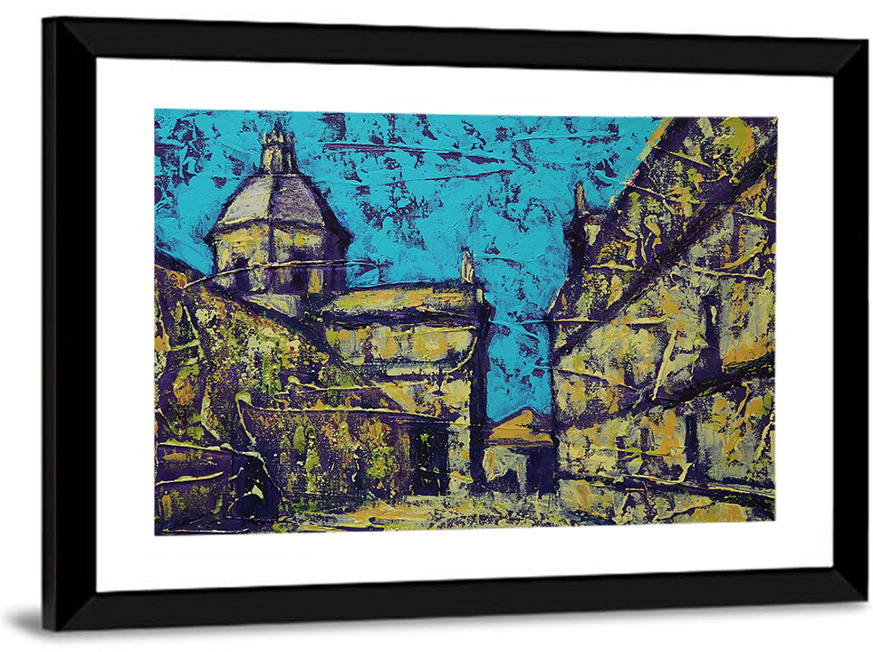 Las Agustinas Alleyway Abstraction Wall Art