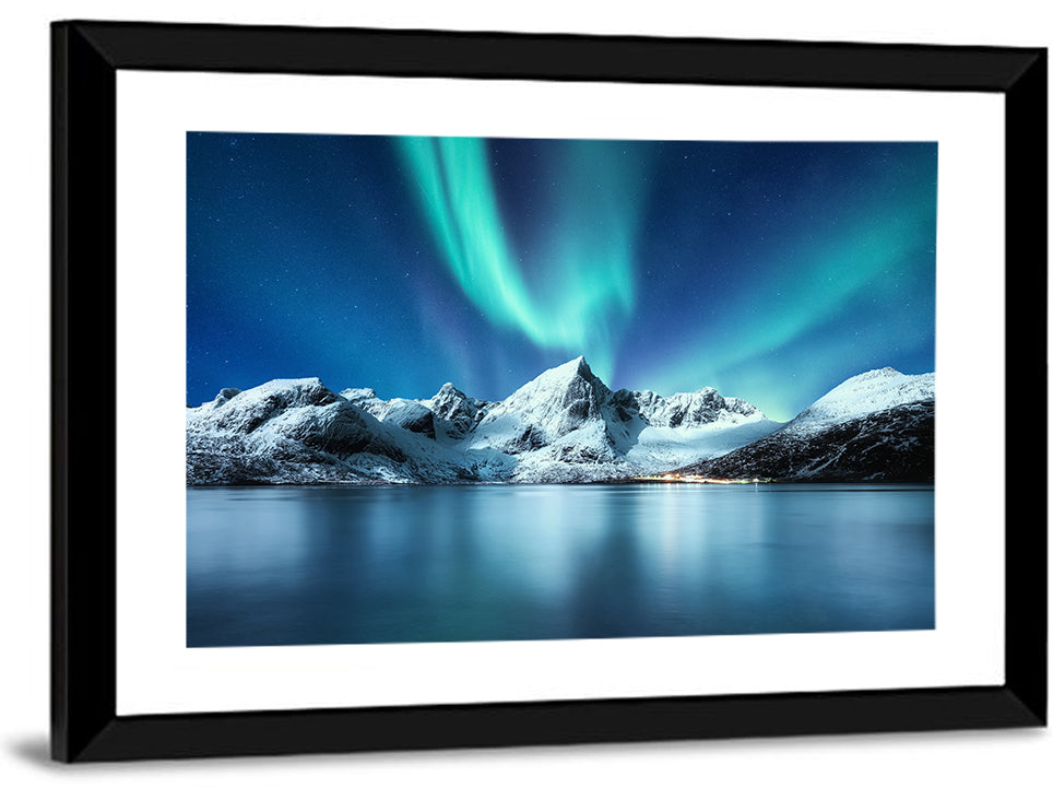 Lofoten Aurora Reflection Wall Art