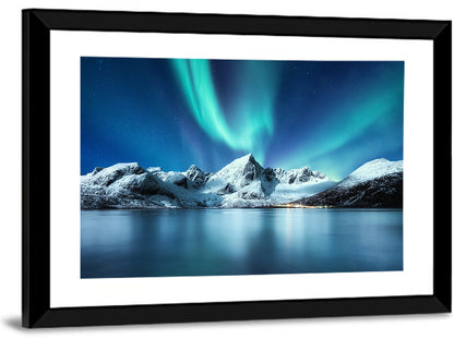 Lofoten Aurora Reflection Wall Art