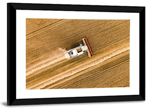 Wheat Field Harvesting Wall Art