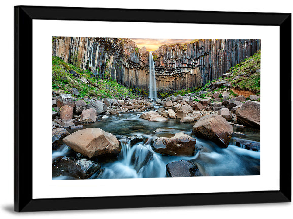 Svartifoss Basalt Waterfall Wall Art
