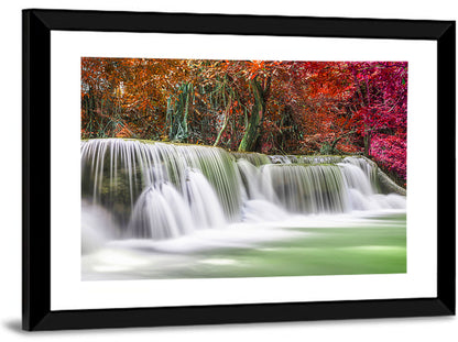 Kanchanaburi Autumn Waterfall Wall Art