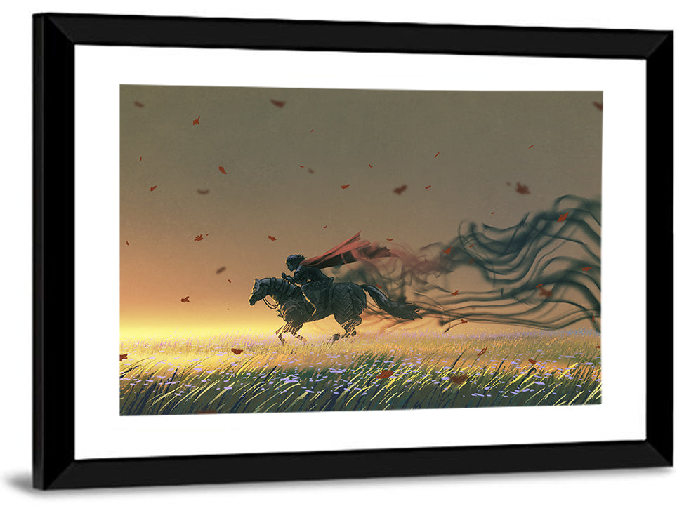Unstoppable Knight with Red Cape Wall Art