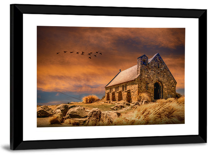 Church of the Good Shepherd, Lake Tekapo Wall Art as a framed print