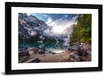Lago Di Braies Reflection Wall Art