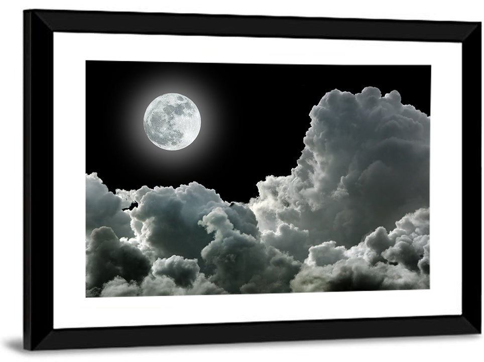 Cloudy Moonlight Wall Art