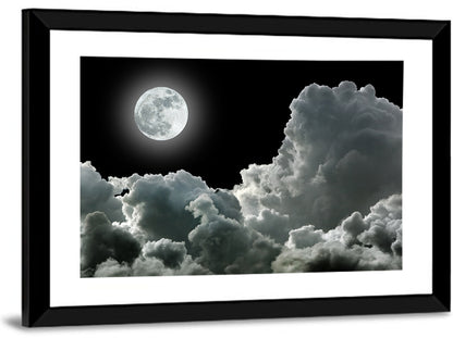 Cloudy Moonlight Wall Art