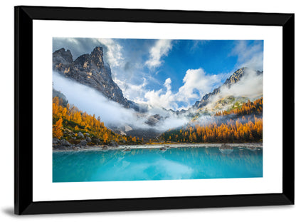 Autumn at Lake Sorapis, Dolomites Wall Art