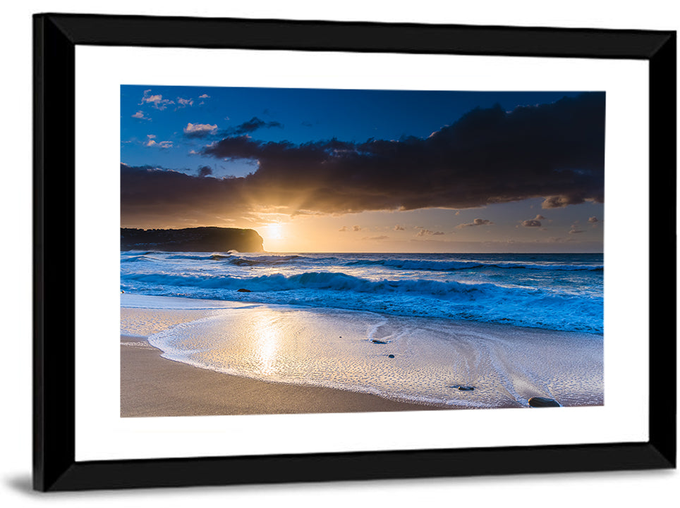 Macmasters Beach Golden Sunrise Wall Art