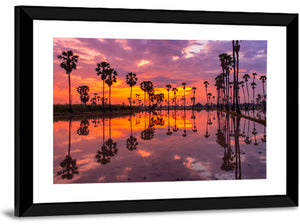 Palm Trees Sunset Wall Art