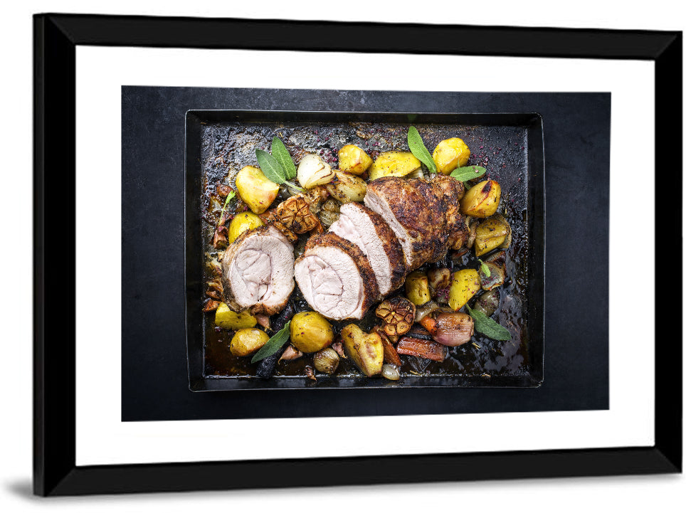 Roasted Veal Roll with Potatoes Wall Art