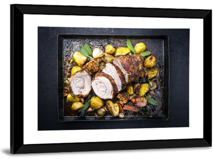 Roasted Veal Roll with Potatoes Wall Art