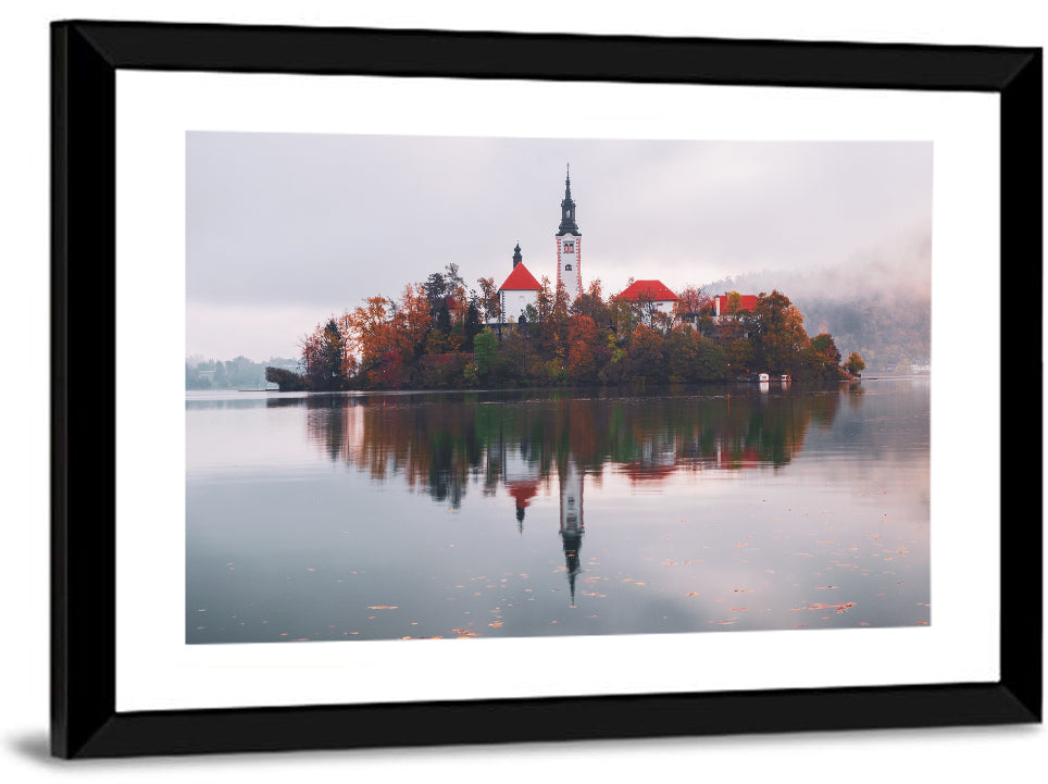 Lake Bled Morning Reflection Wall Art