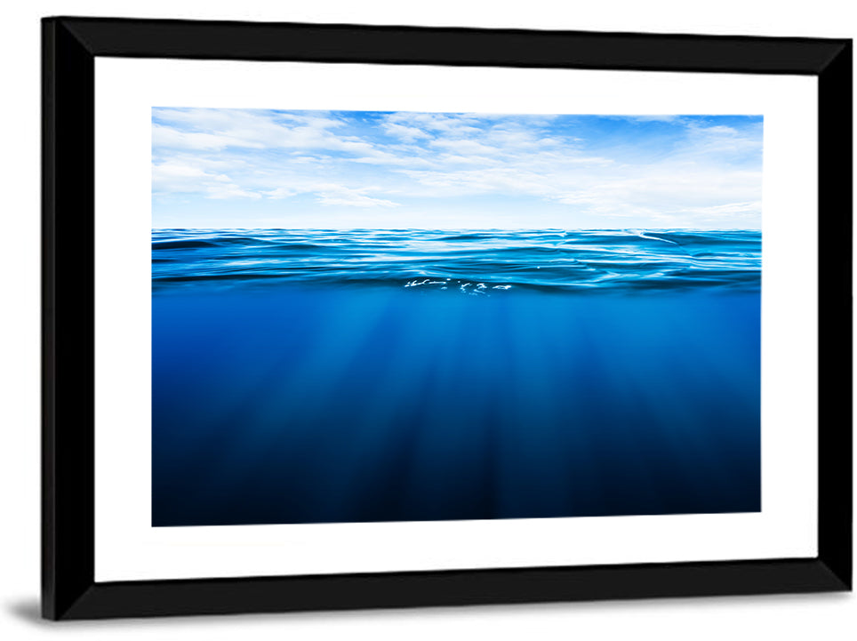 Split-level Ocean Sunlight Wall Art