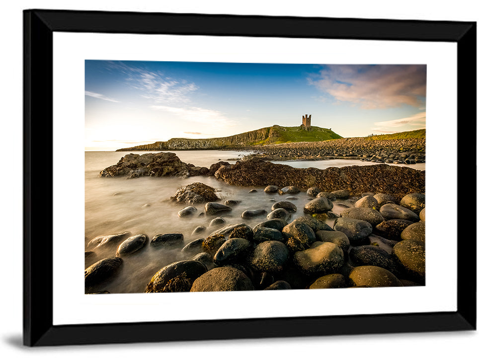 Dunstanburgh Castle at Golden Hour Wall Art