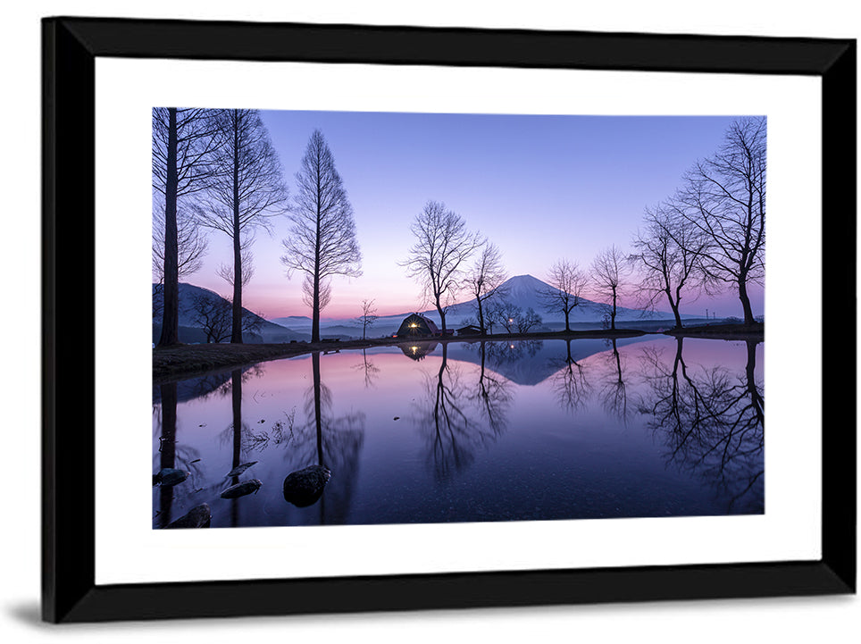 Fuji Lake Reflection Wall Art