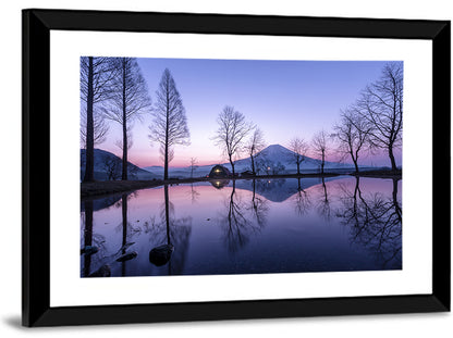 Fuji Lake Reflection Wall Art