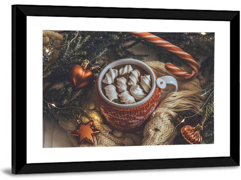Festive Hot Cocoa Mug Wall Art