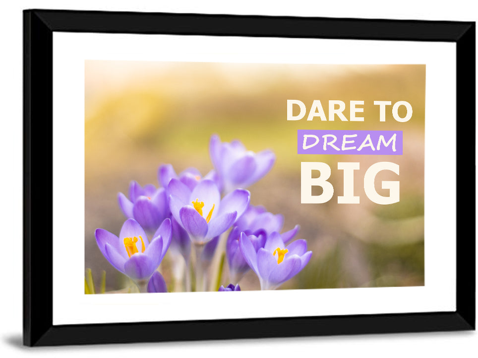 Dare to Dream Big, Purple Crocus Wall Art