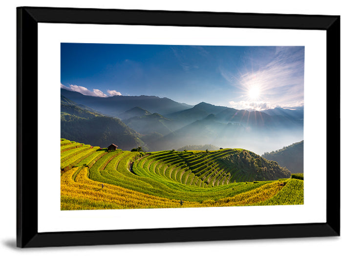 Mu Cang Chai Rice Terraces Wall Art as a framed print