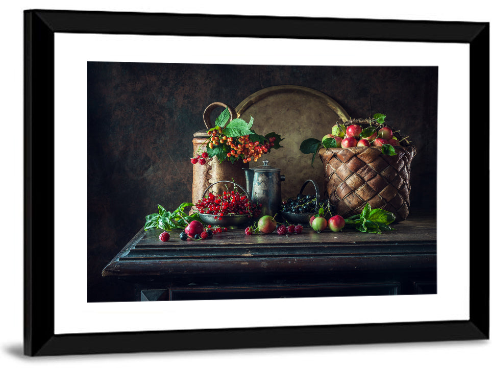 Vintage Currants Still Life Wall Art