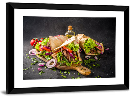Turkish Shawarma Wraps Wall Art