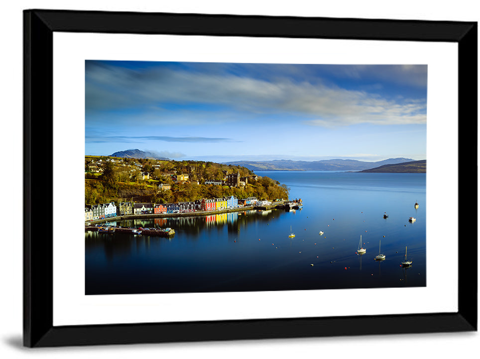 Portree Harbour Colorful Houses Wall Art