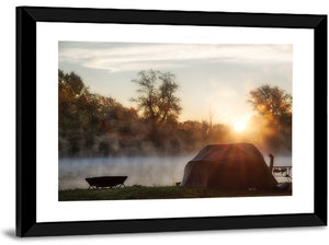 Fishing Tents at Sunrise Wall Art