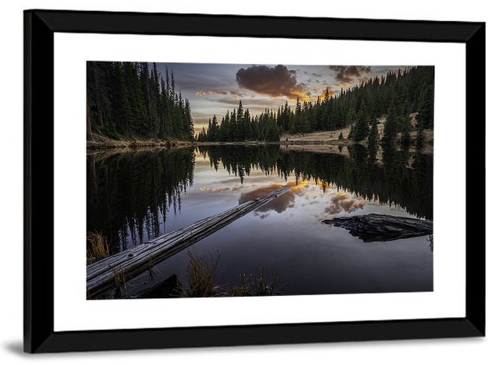 Lake Irene Sunset Wall Art as a framed print