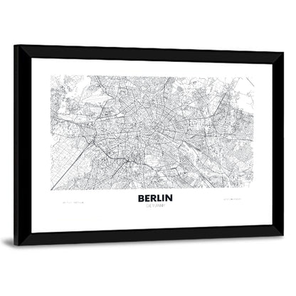 Berlin Street Network Map Wall Art