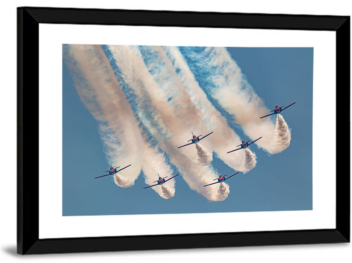 Patrulla Aguila Casa C-101 V Formation Wall Art as a framed print