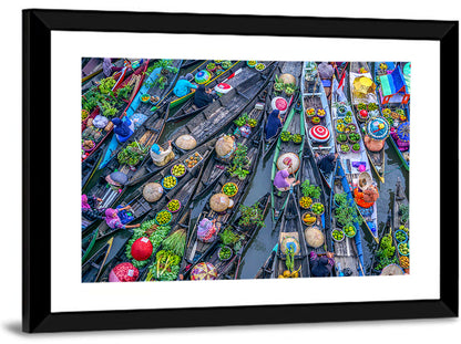 Birds-eye Floating Market Wall Art