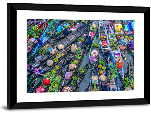 Birds-eye Floating Market Wall Art