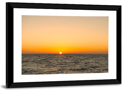 Golden Sunset Over Lake Ijssel Wall Art