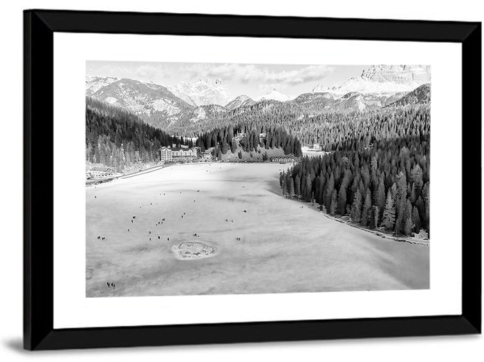 Dolomites at Lago Di Misurina Wall Art as a framed print