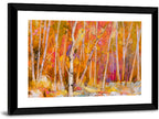 Autumn Birch Grove Painting Wall Art