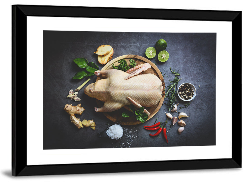 Raw Duck with Herbs and Limes Wall Art
